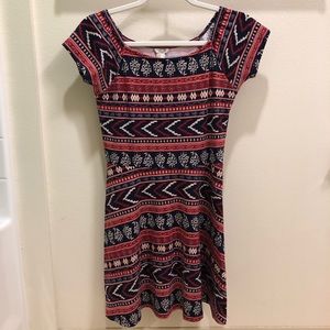 Aztec Design Mini Dress
